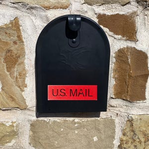Sleek US MAIL Mailbox Flag for Brick or Stone Mailbox Front Mount Durable Red Plastic Weatherproof Replacement Flag USA Made