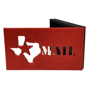 Texas Star Design Mailbox Flag for Stone or Brick Encased Mailboxes, Replacement Flag Kit, Red Alert Flag, Outgoing Mail Flag