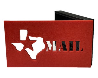 Texas Star Design Mailbox Flag for Stone or Brick Encased Mailboxes, Replacement Flag Kit, Red Alert Flag, Outgoing Mail Flag