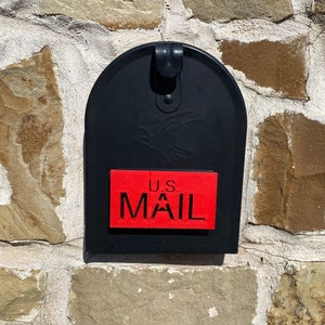 US MAIL Mailbox Flag for Brick or Stone Mailbox Front Mount Red Plastic Durable Weatherproof Replacement Flag Made in USA