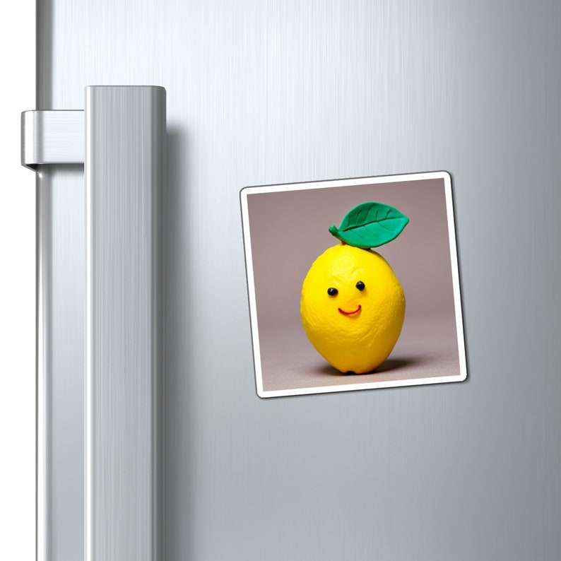 Lemon Magnets Magnet Lemon Head Cute Cartoon Smile Clay - Etsy