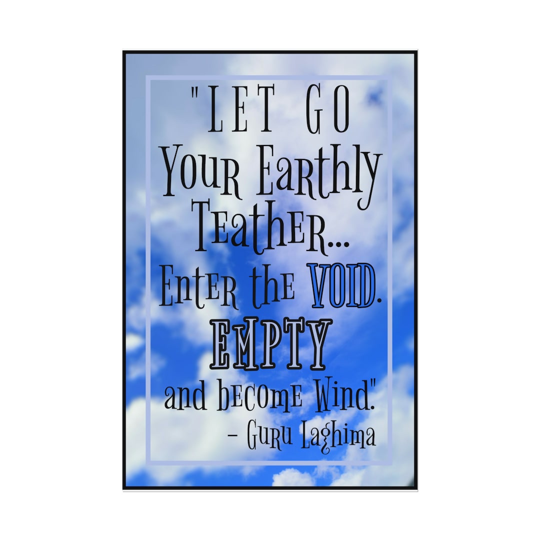 16"x24" Poster Avatar Kora Enter the Void Airbender Quote - Etsy
