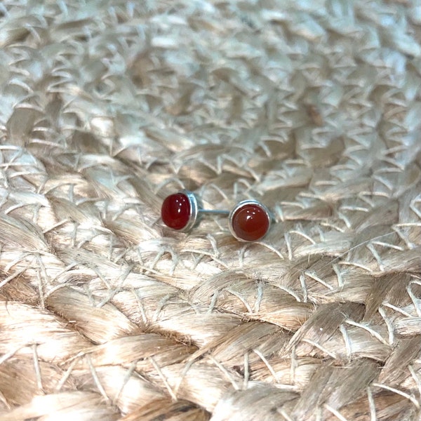 Silver 925 & Red Jasper - Artisanal Earrings