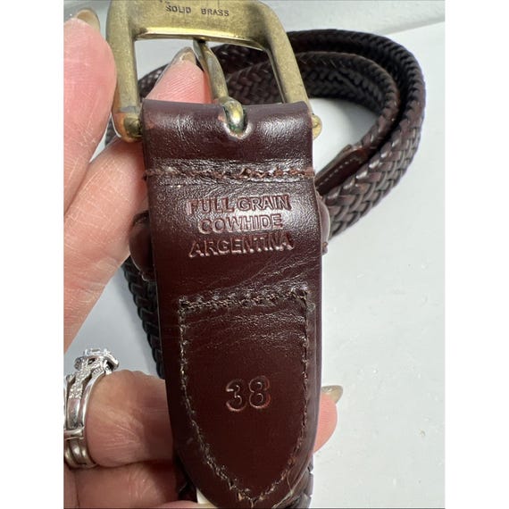 Full Grain Cowhide Leather Belt Mens Size 38 Brown Argentina  display picture 1