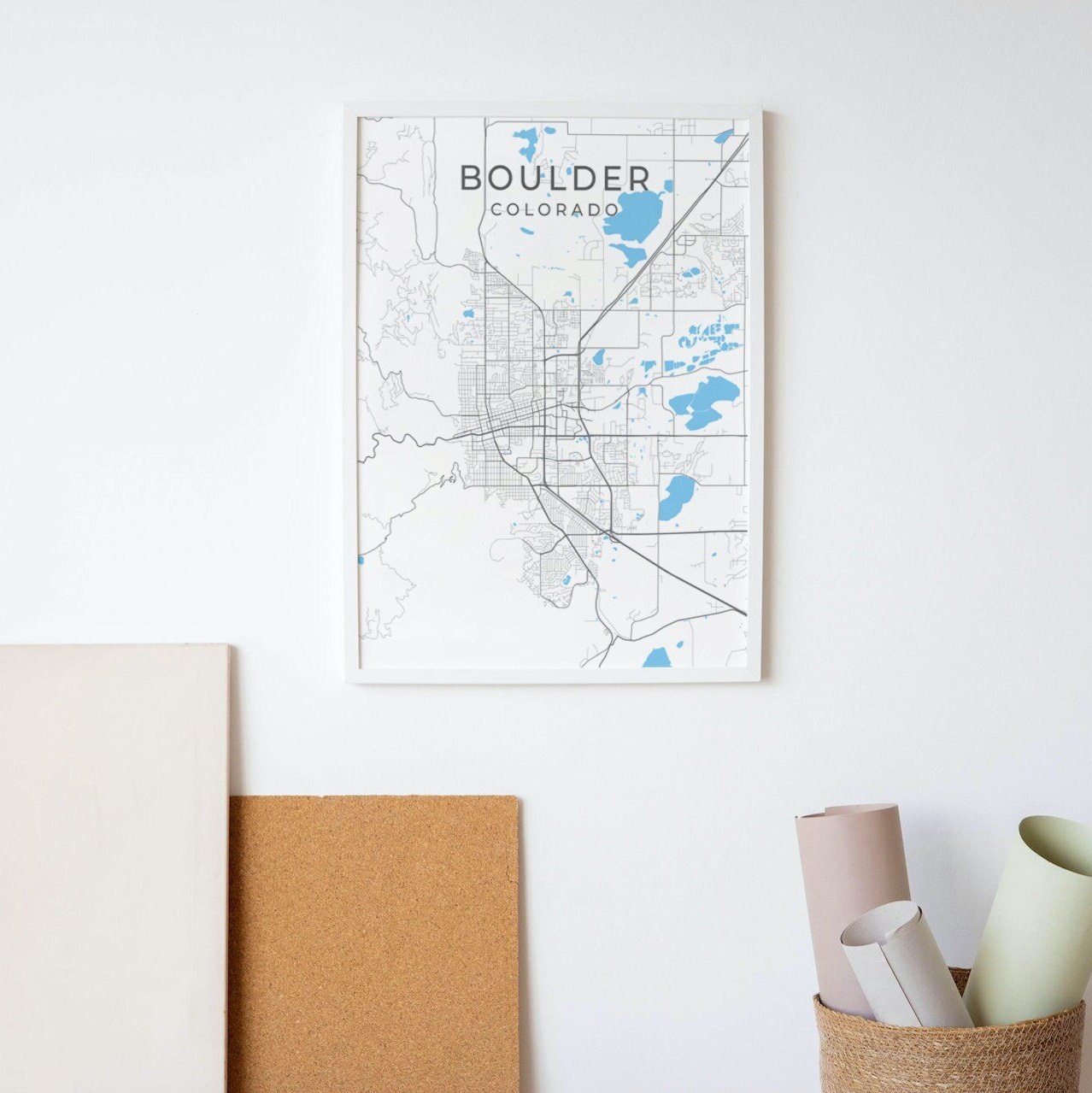Boulder CO Poster Boulder Travel Print Boulder Colorado Wall Art Minimalist Boulder Map Etsy