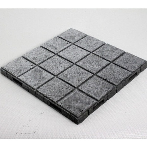 Cut Stone Floor Modular Gaming Tiles with Magnetic Bases - 3D Printed PLA Terrain for Dungeons and Dragons - DIY Paintable Tiles