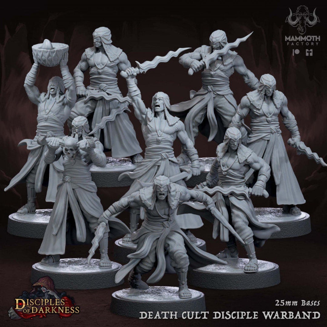 Cultist Army Miniatures for D&amp;D TTRPG Pathfinder 5e Encounter Figure ...