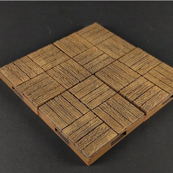 Dungeon Village Wood Floor Modular Tiles D&D Terrain Tabletop RPG Modular Terrain Magnetic Terrain Dungeon Tiles