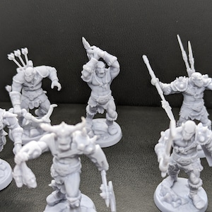 Orc Horde Dnd Minis 32mm Scale Miniature Dungeons and Dragons Model ...