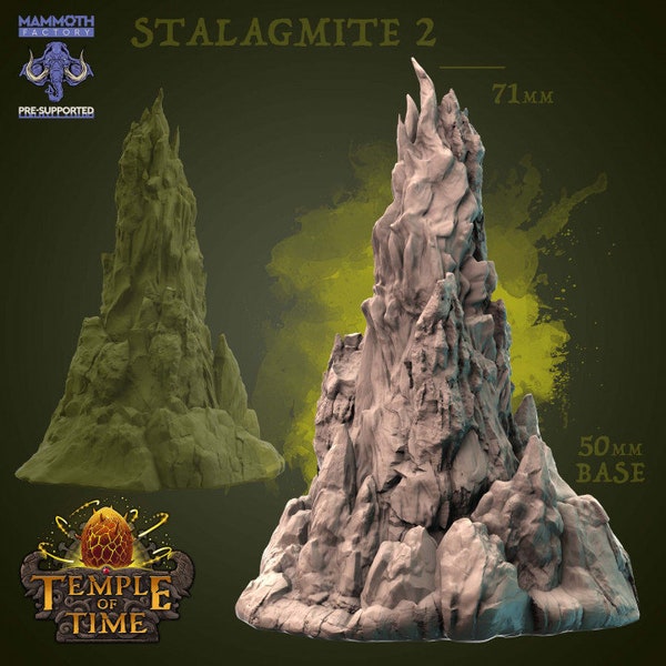 Stalagmite Terrain Miniature for D&D TTRPG Pathfinder 5e Monster Encounter Figure Tabletop Gaming Terrain Dungeons and Dragon Rock Formation