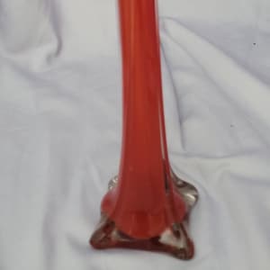 12&quot; Red Art Glass Bud Vase