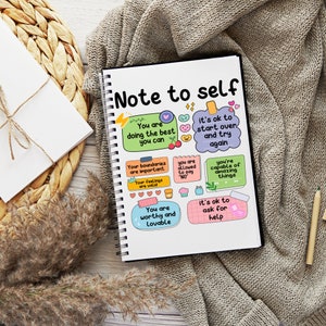 Positivity Notebook, Reflections Diary, Empowering Affirmations Journal, Stationery