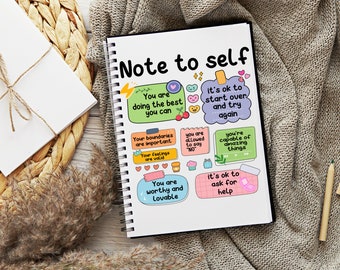 Positivity Notebook, Reflections Diary, Empowering Affirmations Journal, Stationery