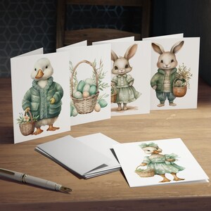 Osterkarten, entzückende Osterwünsche Eine Sammlung von 5 charmanten Karten, Karten für Enkelkinder, Briefpapier