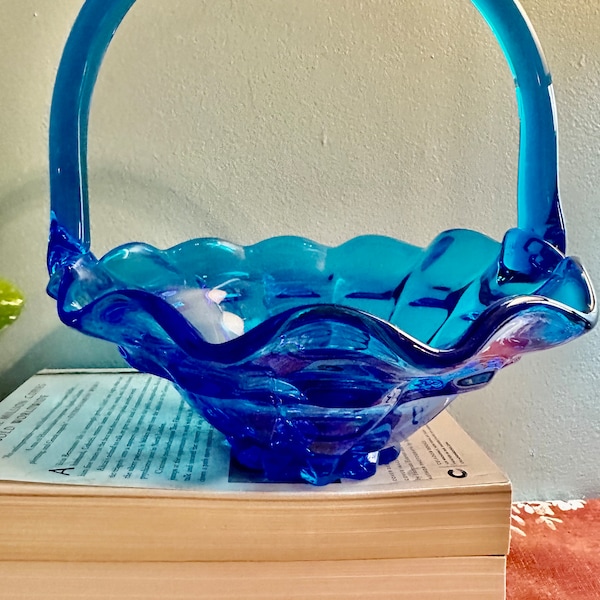 Fenton Glass Basket Etsy