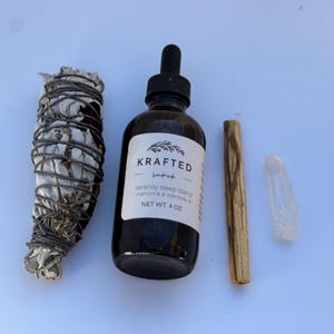 Wellness Gift Box: Organic Body Oil, Sage Smudge, Crystal & Palo Santo