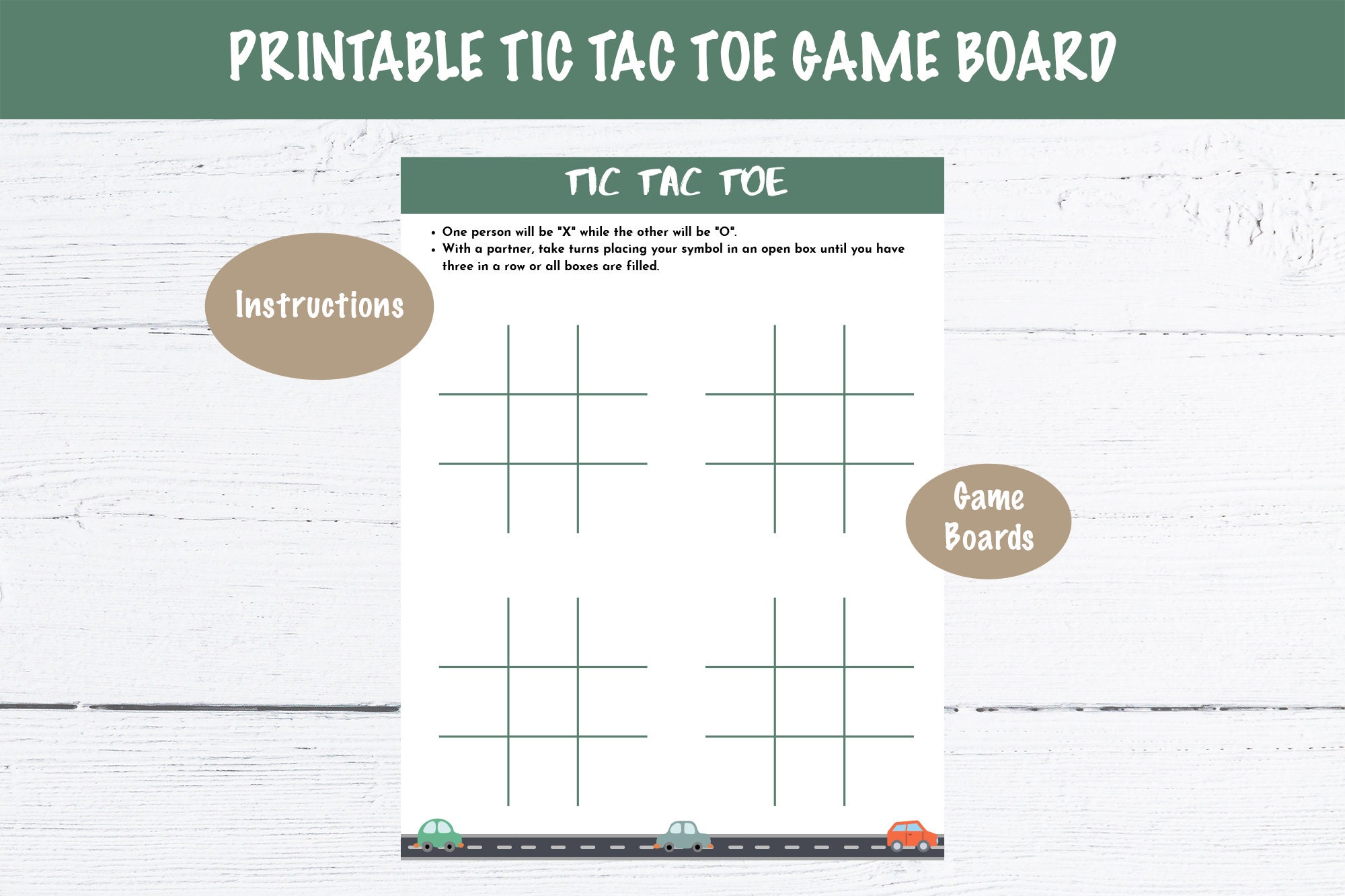 Printable Tic Tac Toe Boards
