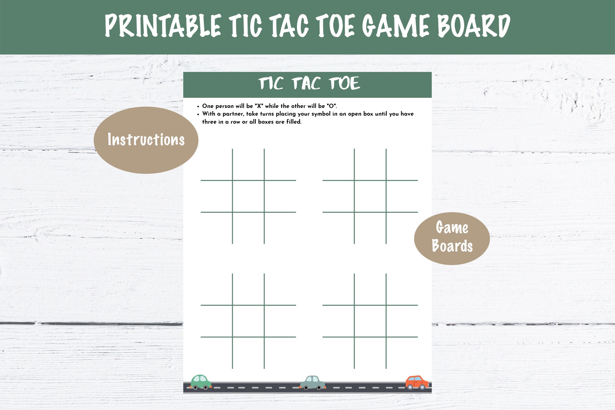 Printable Tic Tac Toe Boards