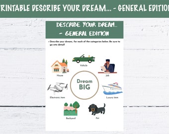 Printable Describe Your Dream... - General Edition