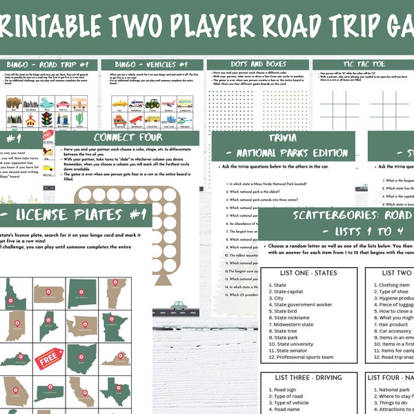 Printable Road Trip Bingo Cards Restaurants Edition - Etsy