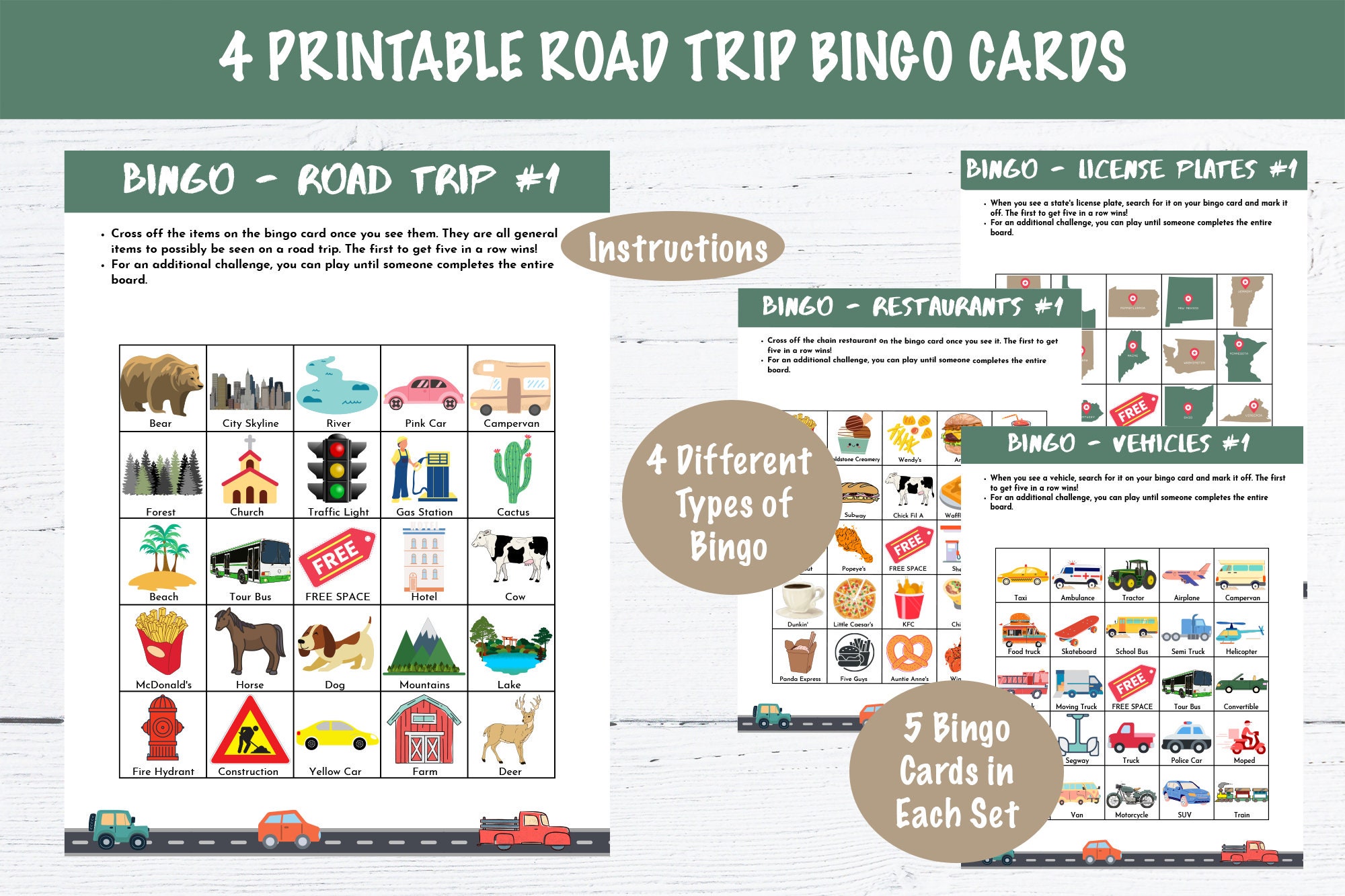 Bundle - 12 Printable Road Trip Games for 2+ People - Etsy