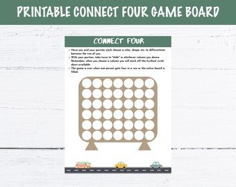 Plantilla imprimible de tablero de juego Connect Four