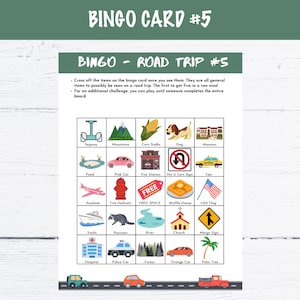 Printable Road Trip Bingo Cards - Etsy