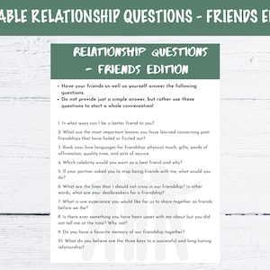 Ausdruckbare Beziehungsfragen - Friends Edition