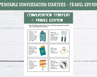 Printable Conversation Starters - Travel Edition