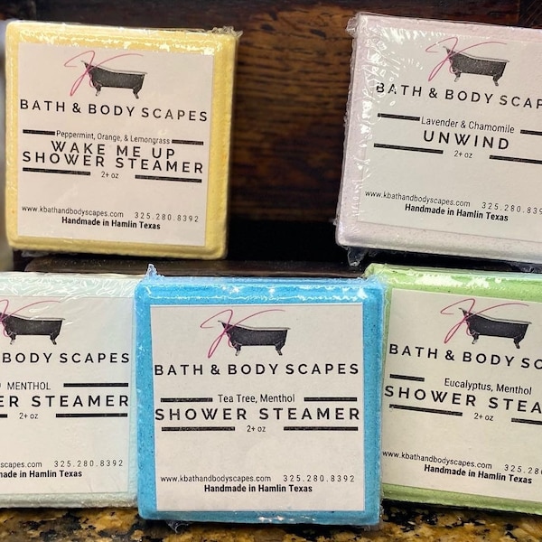 Shower Steamers, Aromatherapy, Essential Oil, Relax, Invigorate, Spa, Gifts, lavender, chamomile, Menthol, Eucalyptus, TeaTree