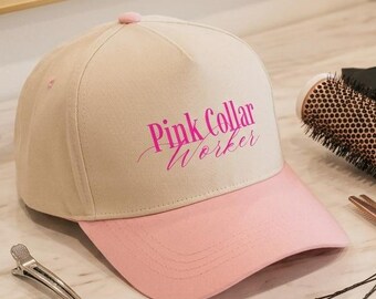 Pink Collar Worker Two-Tone 5 Panel Baseball Cap