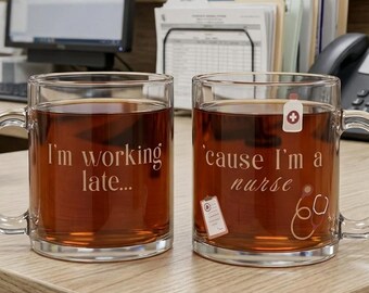 Nurse Gift Sabrina Carpenter Espresso Inspired Glass Mug 10 oz