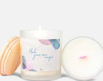 Make Your Own Magic Candle Frosted (Pink Wick) Glass