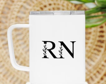 RN Black Travel Mug w/ Lid 10 oz.