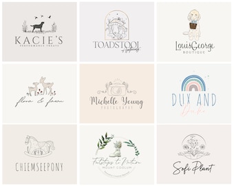 Custom Hand Drawn Logo, Custom Logo Design, Simply Logo Design, Logo Design, Small Business Logo, Unique Logo Design, Photography Logo