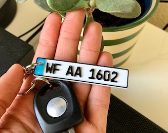 Kennzeichen Schlüsselanhänger , Porte-clés plaque d'immatriculation de voiture plaque d'immatriculation plaque d'immatriculation voiture remorque voiture cadeau permis de conduire nouvelle voiture.