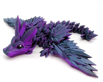Schwarz Lila Flügeldrache Flexi Dragon - Fourthwing Ironflame