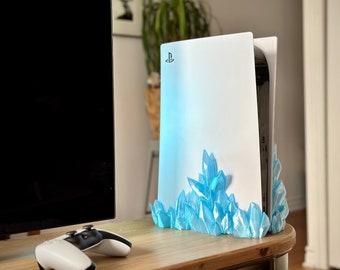 Gleaming Crystal Dock - Stylish Stand for PS5 - Crystal Dock - Playstation 5 Holder Stand