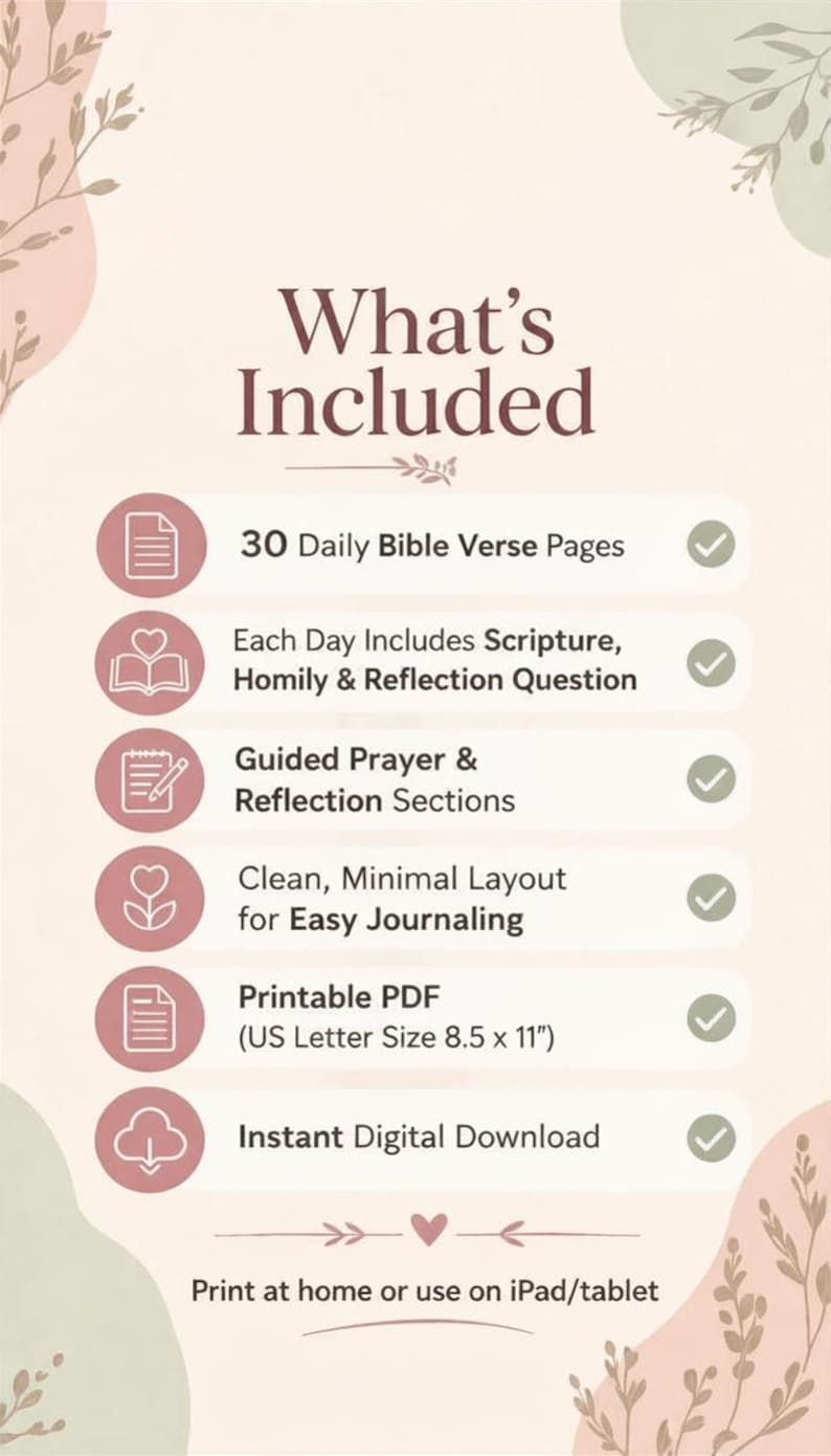 Christian Devotional Journal Printable, 30 Day Bible Verse Study ...
