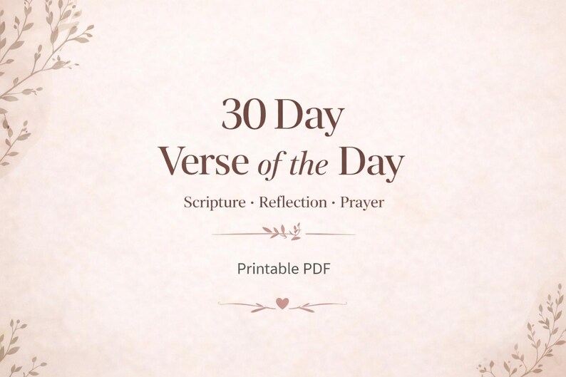 Christian Devotional Journal Printable, 30 Day Bible Verse Study ...