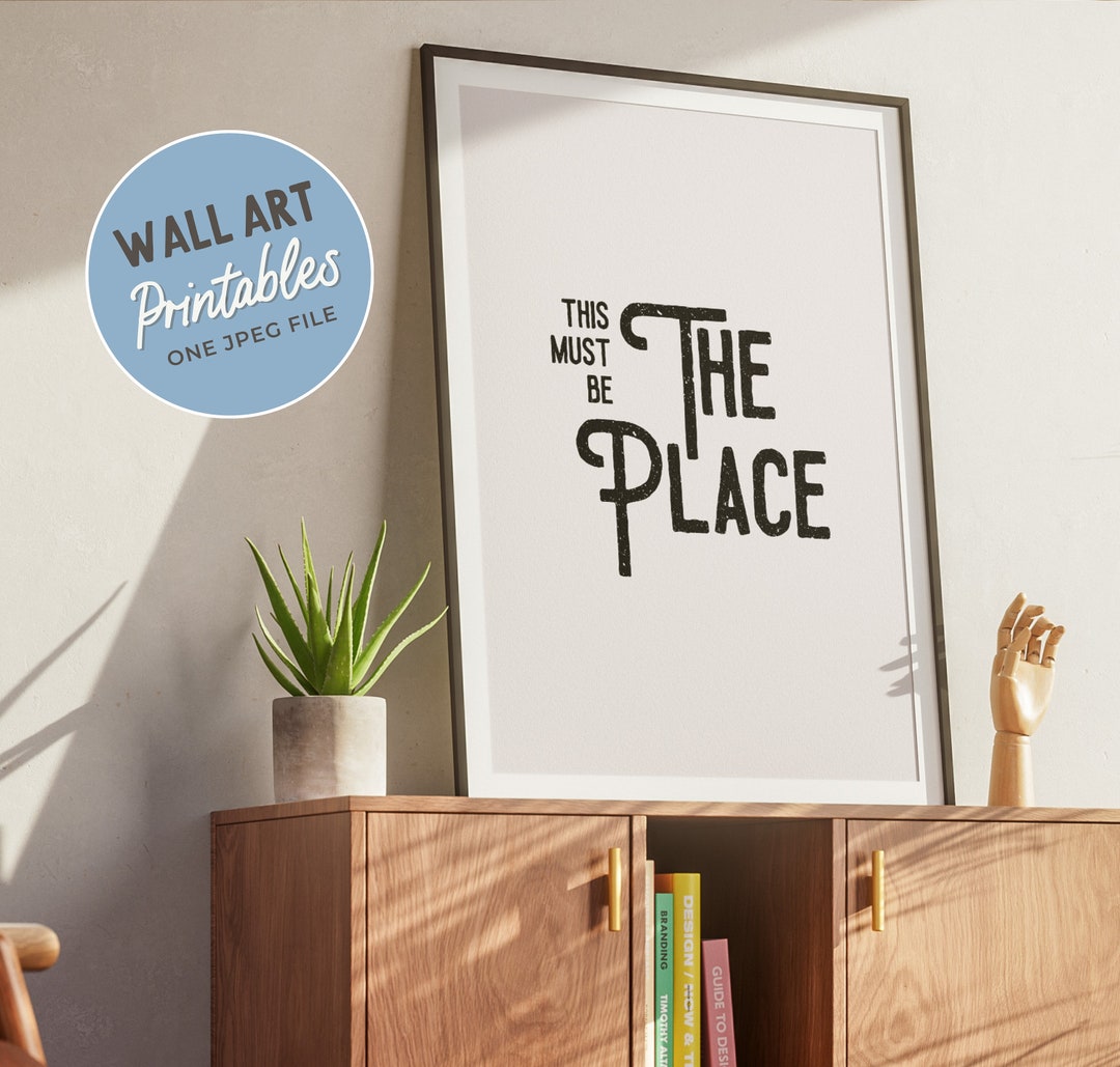 This Must Be the Place Printable Wall Art Retro Poster JPEG - Etsy
