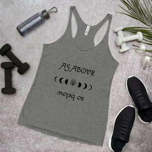 As Above, So Below Tank Top | Workout Shirt | Yoga Top | Meditation Tee | Witch Shirt | Pilates | Hiking | Workout | Running
