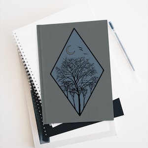 Peaceful Night Journal | Trees | Ravens | School Supplies | DnD Accessories | Note-taking | Gift | Witch | Wiccan | Art Journal | Sketchbook