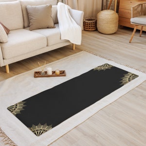 Tarot Karte Rad Witchy Hippie Yogamatte | Boho Pilates Matte | Goth | Tarot | Astrologie | Dehnung | Übung | Teppich | Läufer | Witchy Dekor
