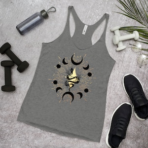 Snake and Moon Tank Top | Witch | Wiccan | Dark Academia | Whimsigoth  | Goth | Halloween Shirt | Serpent Tshirt | Witchy Hippie Gift