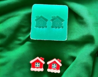 Silicone Mini House #1 (Height-9.70 mm Width-10.21 mm) Flexible Mold CUSTOM QUANTITY (premium silicone, quality silicone, uv resin mold)