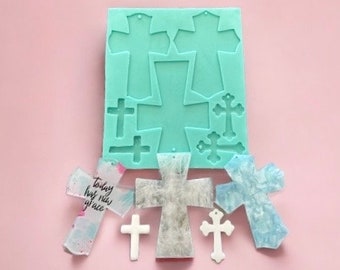 Silicone Variety Cross Molds (premium quality silicone, uv resin mold, sizes are in pictures and descriptions)