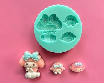 Silicone Cute Character mold (sizes are in last picture) (quality silicone, premium silicone, UV molds)