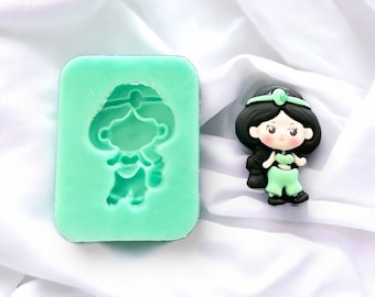 Silicone Small Princess #5 CUSTOM ( HxWxD-26.58x18.83x6.07 MM) (quality silicone, premium silicon, uv resin mold)