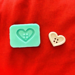 Silicone 24 MM BUTTON Heart Flexible Mold, CUSTOM